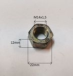 Nakrętka  M14 x 1,50 x 11 resoru tył Żuk, Nysa - 2