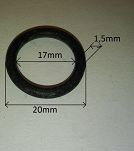 Oring  17,00 mm x 1,50 mm - 2