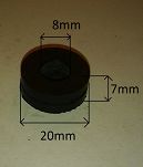 Guma montażowa  8 mm x 20 mm x 7 mm 126p, FSO, PN - 2