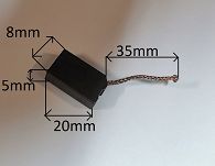 Szczotka   5,0 x 8,0 x 20,0 węglowa wiertarka - 2