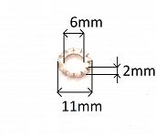 Podkładka ząbkowana Fi.  6,0 mm zewn. 126p ST - 2