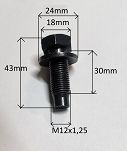 Śruba M 12 x 1,25 x  30  8.8 CC, Ducato Fiat - 2