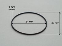Oring  34,00 mm x 1,00 mm - 2