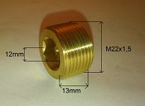 Korek spustu oleju M22 x 1,5 L=13 mm Fiat Fischer - 2