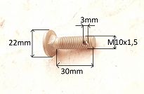 Śruba M 10 x 1,50 x 35  Żuk - 2
