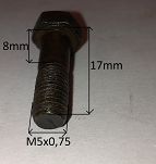 Śruba M   5x   17 sześciokąt kl.   10,9 126p NPG - 2