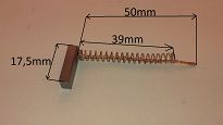 Szczotka   4,2 x 7,2 x 17,5 węglowa A-125 - 2
